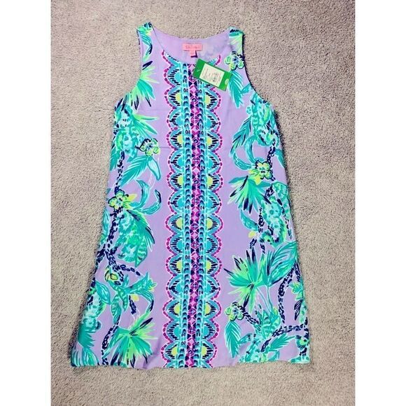 NEW Lilly Pulitzer Jackie Silk Shift Dress XXS - Picture 1 of 6
